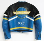 Blue Vanson Leather Motorcycle Jacket - Image 4