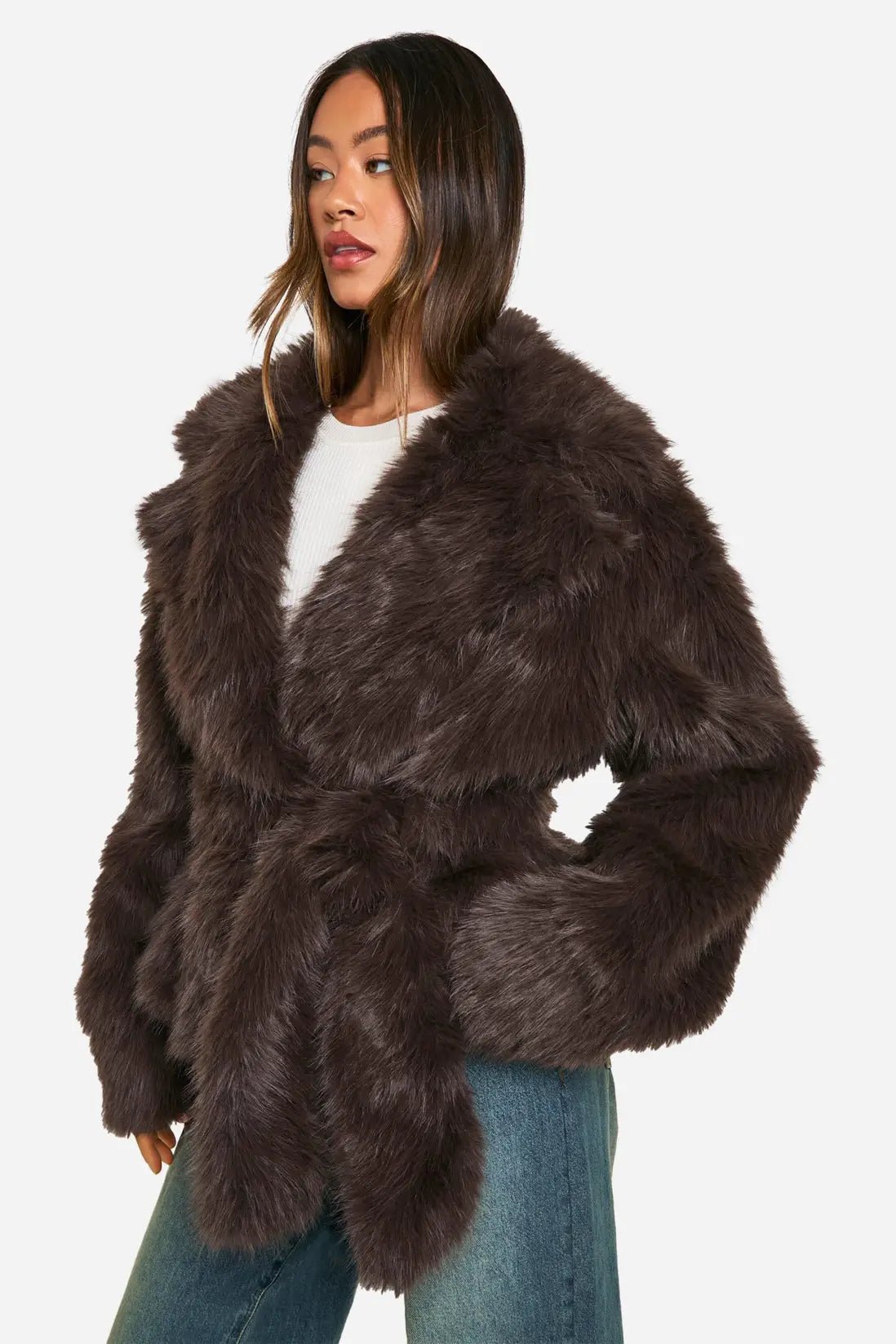 Boohoo-Faux-Fur-Brown-Jacket Boohoo-Faux-Fur-Brown-Jacket