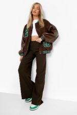 Boohoo-Varsity-Jacket-Brown