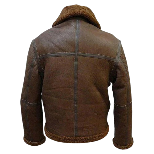Brown-Shearling-Jacket-For-Men-Special-Edition-BackView
