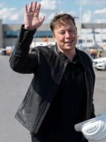 Cafe Racer Elon Musk Black Leather Jacket