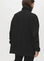 Black Denim Barn Jacket Women - Image 3