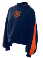 Chicago Bears Mock Neck Sweatshirt Navy