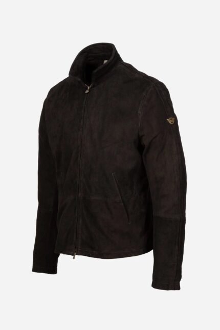 Craig suede blouson jacket front view stylish look