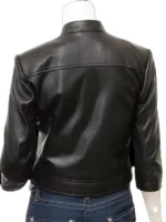 Cropped Leather Jacket, Women Biker Jacket - Image 2