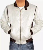 Bomber Jacket Men Quilted Style, White Zing Apparel