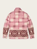 Elizabeth Bowen Resident Alien S4 Pink Plaid Shacket - Image 3