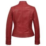 Women Biker Jacket, Leather Jacket Red Zing Apparel