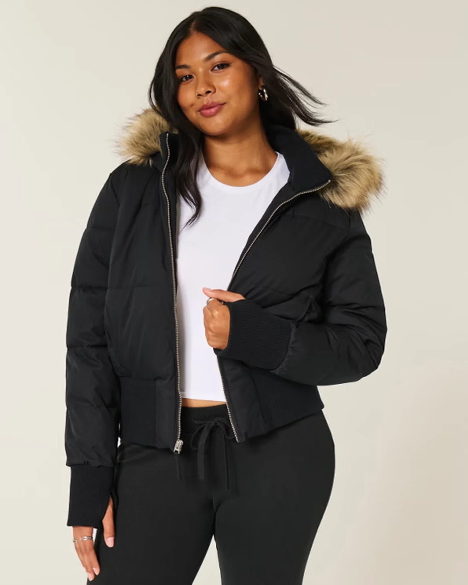 Faux-Fur-Trim-Puffer-Bomber-Jacket-1 Faux-Fur-Trim-Puffer-Bomber-Jacket