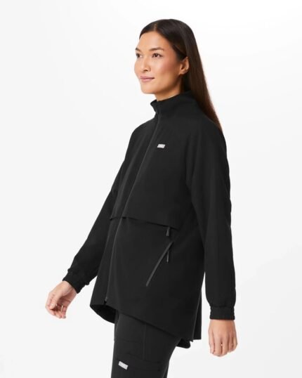 Figs-Sydney-Scrub-Black-Jacket