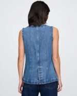 Gap-Longline-Denim-Vest-Blue