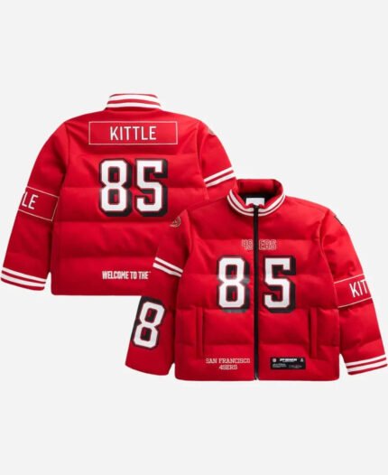 George Kittle 49ers Off Season NFL Puffer Jacket Zing Apparel