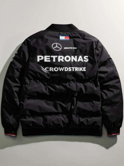 George Russell Mercedes Black Bomber Jacket