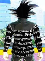 Goku Drip Black Puffer Jacket For Men And Women