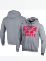 Grey Wisconsin Badgers Hoodie - Image 3