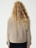 H&M Twill Jacket With Fluffy Collar - Image 4
