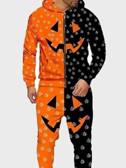 Orange and Black Pumpkin Tracksuit Zing Apparel