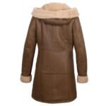 brown Sheepskin Leather Shearling Jacket For Women Zing Apparel