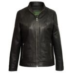 Black Hooded Jacket, Sheep Skin Jacket Zing Apparel