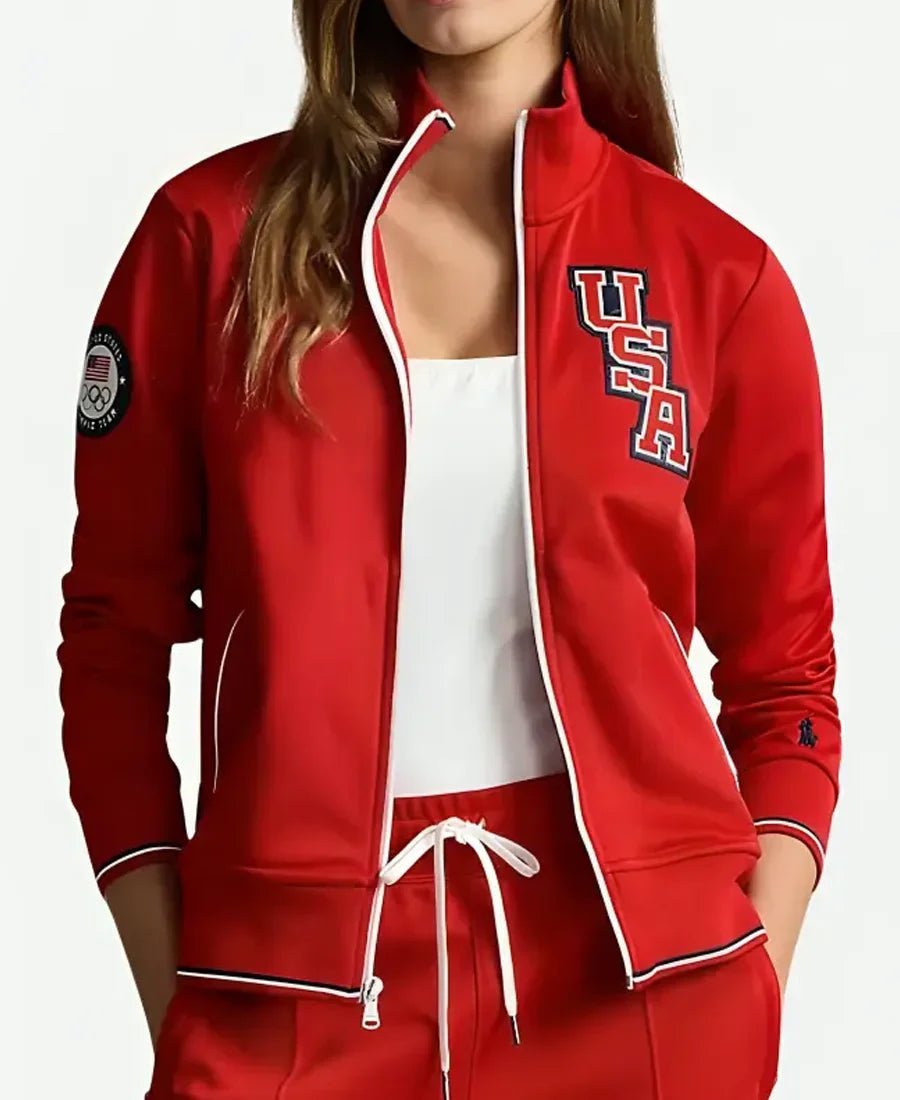 Hoda_Kotb_The_Today_Show_Team_USA_Red_Track_Jacket Hoda Kotb The Today Show Team USA Red Track Jacket