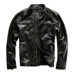 Hudson Black Leather Biker Jacket Sale