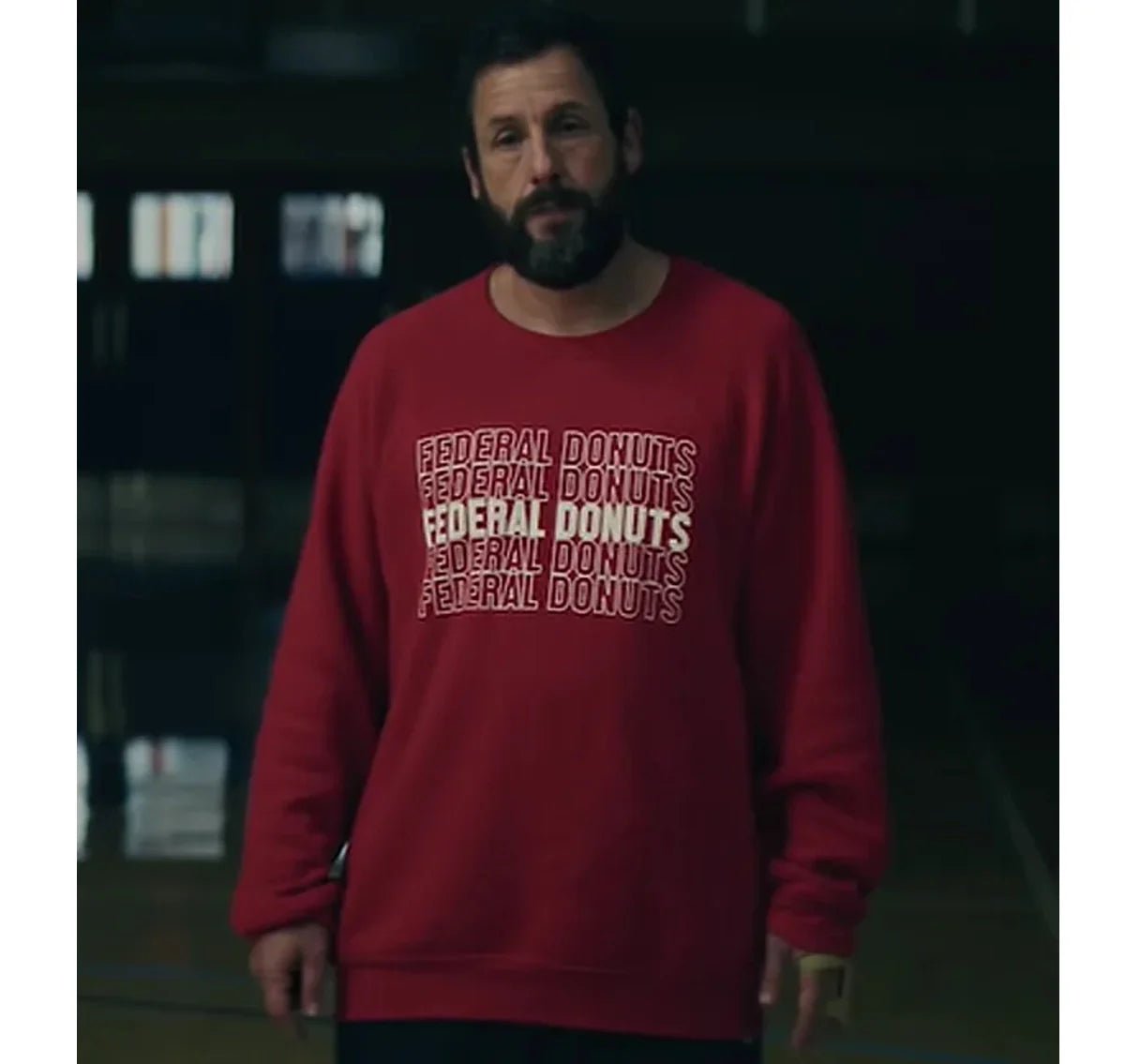 Hustle-2022-Adam-Sandler-Red-Sweatshirt Hustle-2022-Adam-Sandler-Red-Sweatshirt