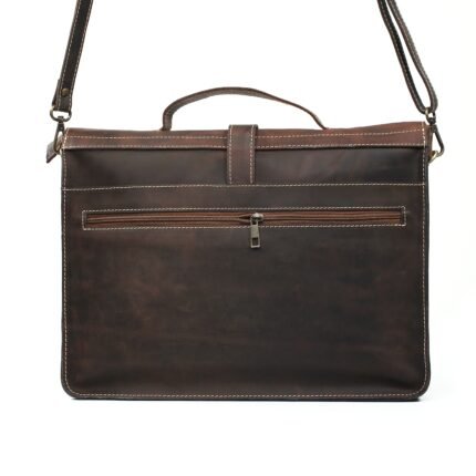 Corporate Pure Leather Vintage Bag, Brown Zing Apparel