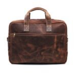 Vintage Leather Laptop Bag, Brown Zing Apparel