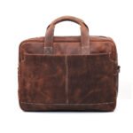 Vintage Leather Laptop Bag, Brown Zing Apparel