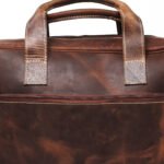 Vintage Leather Laptop Bag, Brown Zing Apparel