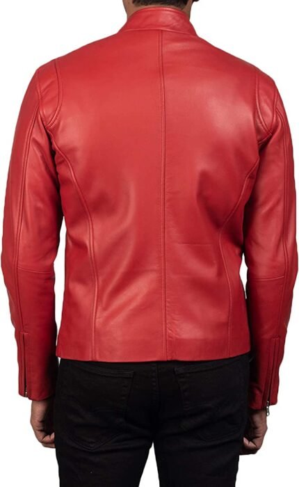 Iconic Red Leather Biker Jacket Men Buy