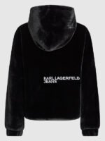 Karl-Lagerfeld-Faux-Fur-Jacket-Black