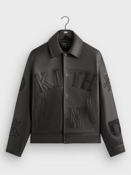 Kith-Pebbled-Leather-Varsity-Coaches-Jacket