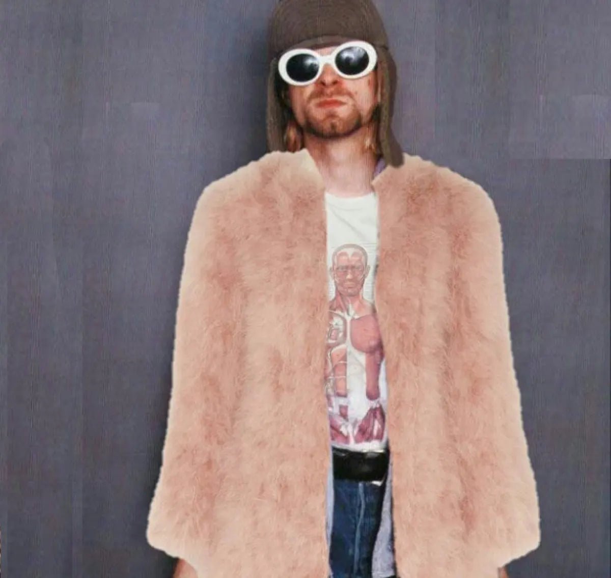 Kurt_Cobain_Pink_Jacket Kurt Cobain Pink Jacket - Image 1