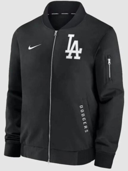 LA-Dodgers-Dugout-Black-Bomber-Jacket