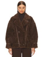 LAMARQUE-Badu-Faux-Shearling-Jacket-Brown