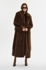 LAMARQUE-Darelle-Oversized-Faux-Fur-Maxi-Coat-Walnut