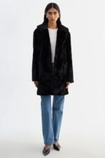LAMARQUE-Linnea-Faux-Fur-Black-Coat