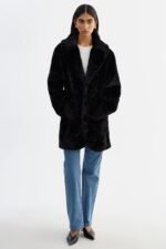 LAMARQUE-Linnea-Faux-Fur-Coat-Black