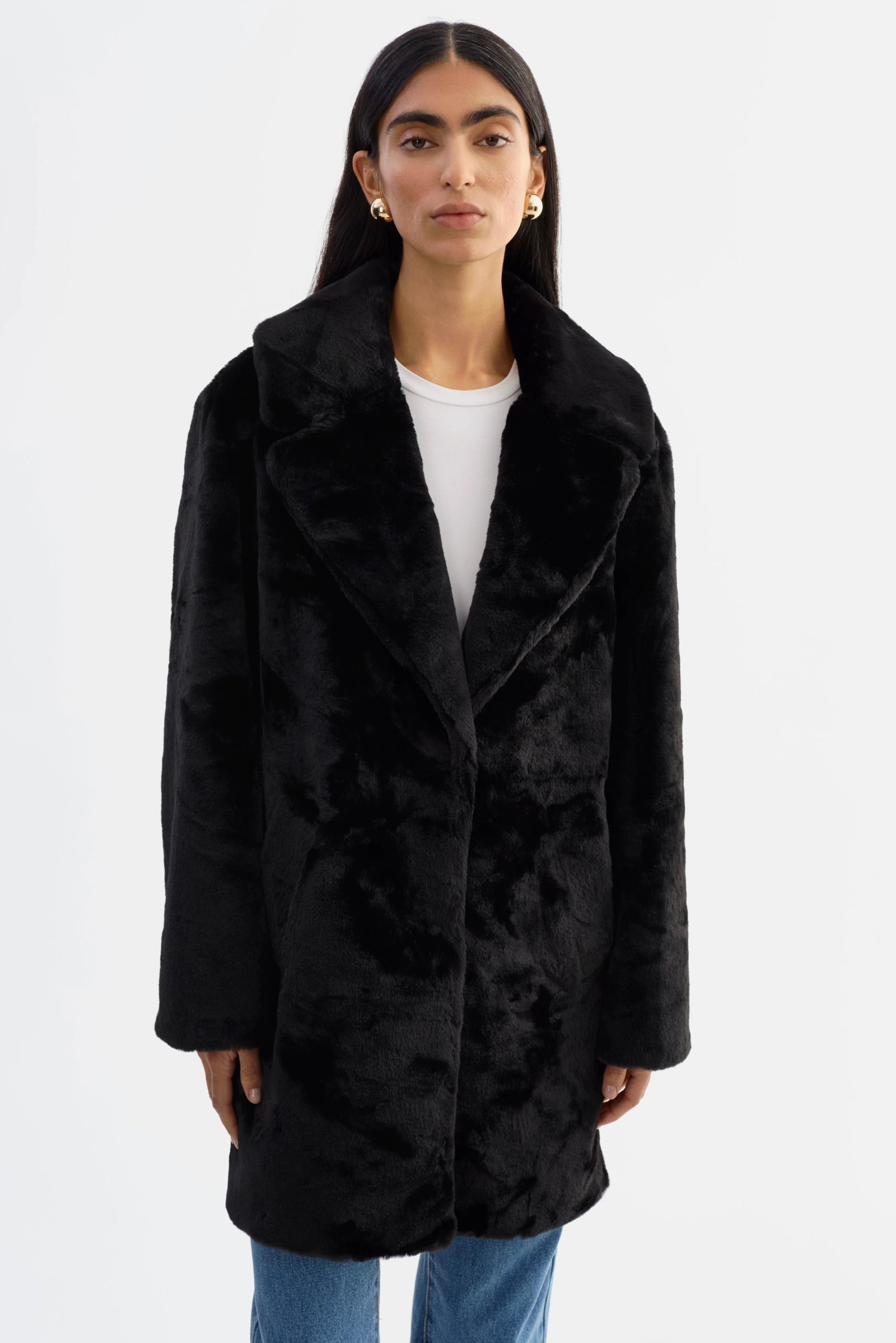 LAMARQUE-Linnea-Faux-Fur-Coat-In-Black LAMARQUE-Linnea-Faux-Fur-Coat-In-Black