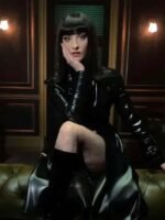 Lera Abova black leather coat One Piece 2026 style