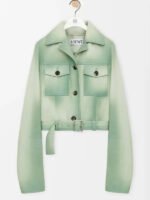 Loewe Suede Jacket Green
