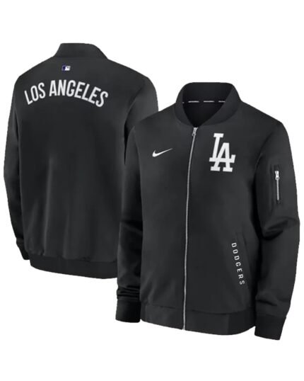 Los-Angeles-Dodgers-Black-Dugout-Bomber-Jacket