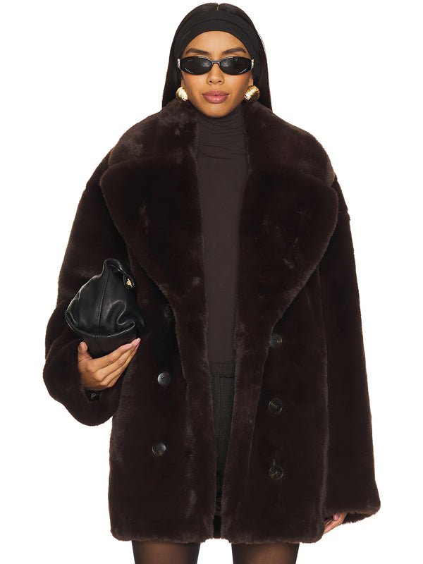 Lovers-And-Friends-Wainscott-Faux-Fur-Jacket-In-Brown Lovers-And-Friends-Wainscott-Faux-Fur-Jacket-In-Brown