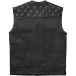 Texas Ranger Leather Vest Men Black Zing Apparel