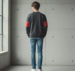 Marceline_Cat_Fleece_Gray_and_Red_Sweater