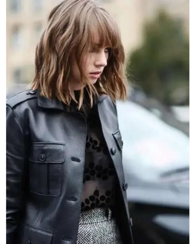 Maya Hawke Stranger Things Leather Coat