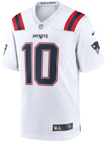 Men-Nike-Drake-Maye-White-New-England-Patriots-Player-Game-Jersey