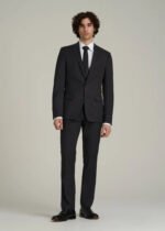 Men’s black suit coat