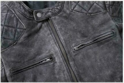 Mens Genuine Leather Motorbike Fashion Jacket Buy